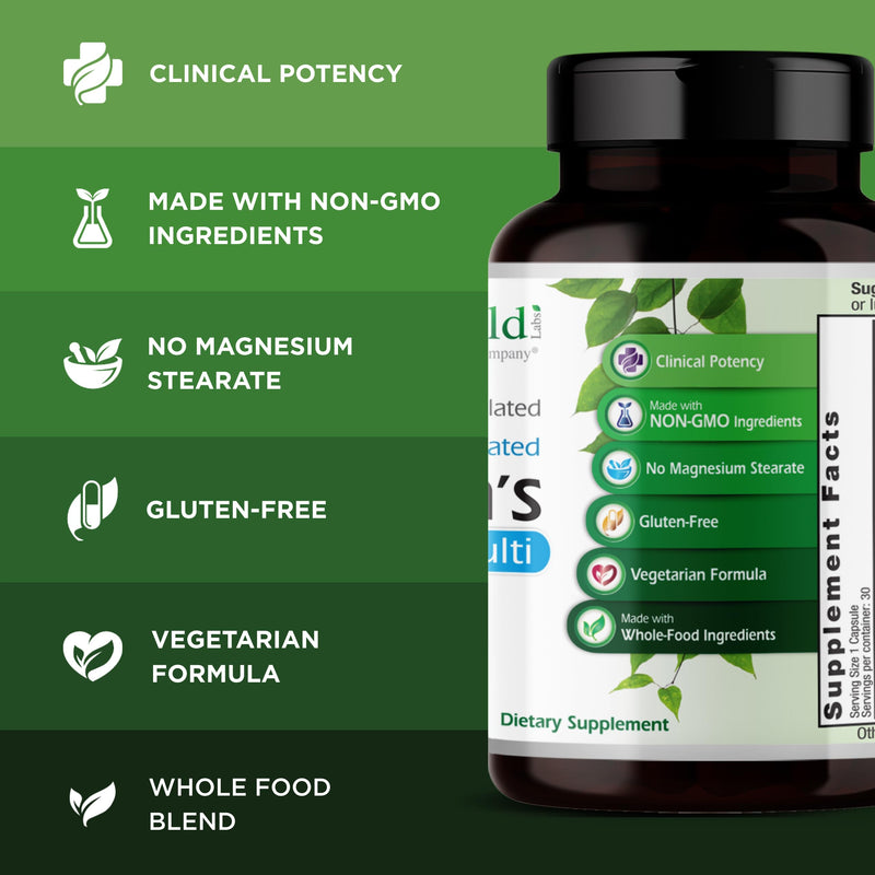 EMERALD LABS Men's 1-Daily Multi, 30 Capsules | Multivitamin with Coenzymated B Vitamins - Heart Health, Muscle Function & Overall Wellness Support - Non-GMO & Vegetarian 30 Count (Pack of 1)