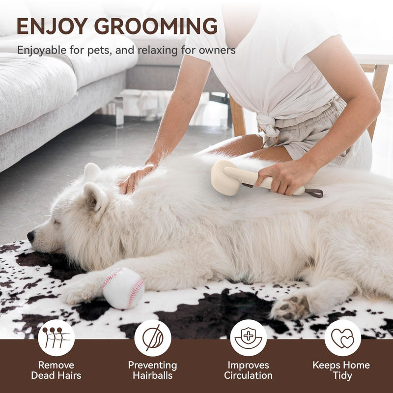 aumuca Cat Brush for Shedding, Cat Brushes for Indoor Cats, Cat Brush for Long or Short Haired Cats, Cat Hair Brush Cat Grooming Deshedding Brush for Dog Kitten Rabbit Massage Removes Loose Fur, Brown - BeesActive Australia