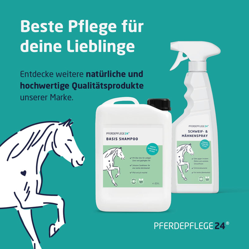 Pferdepflege24 mold shampoo horses 500ml - gentle cleaning that makes discoloration disappear - anti-yellowing horse shampoo for gentle fur whitening, intensive cleaning and care - BeesActive Australia