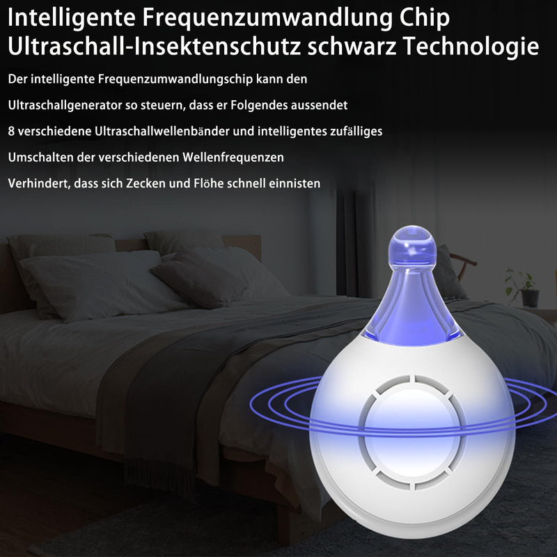 Sweetneed chidad yi Ultrasonic Flea and Tick Repellent Pet Ultrasonic Pendant Against Ticks USB Charging, Flashing Light to Prevent Losses at Night, Suitable for Cats and Dogs - BeesActive Australia