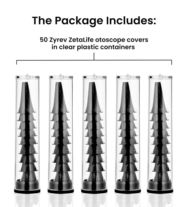 Zyrev ZetaLife Otoscope Cover Plastic Otoscope Specula Tips, Disposable Ear Specula Pack of 50 2.5/4 mm Disposable Covers - BeesActive Australia