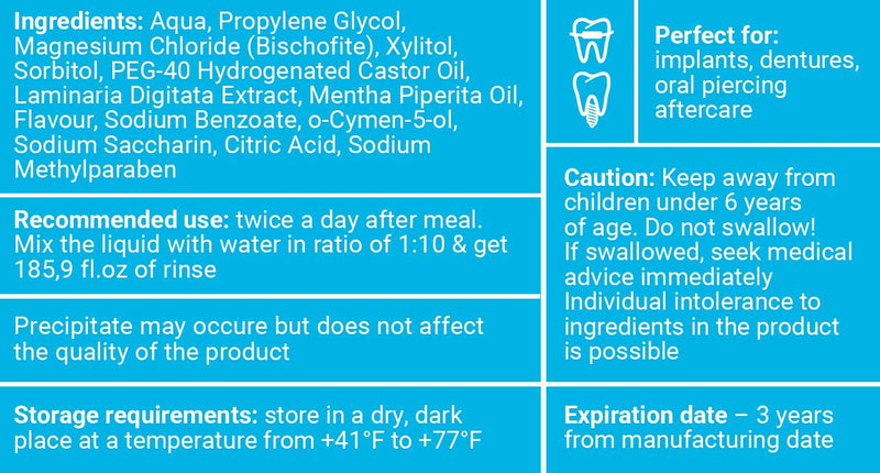 Concentrated Water flosser Rinse & Mouthwash | Add to Oral irrigator | Mint Flavor | When dilluted 186 fl.oz | Alcohol and Fluoride Free| Pack of 1 = 16.9 fl.oz WATER DENT 16.9 Fl Oz (Pack of 1) - BeesActive Australia