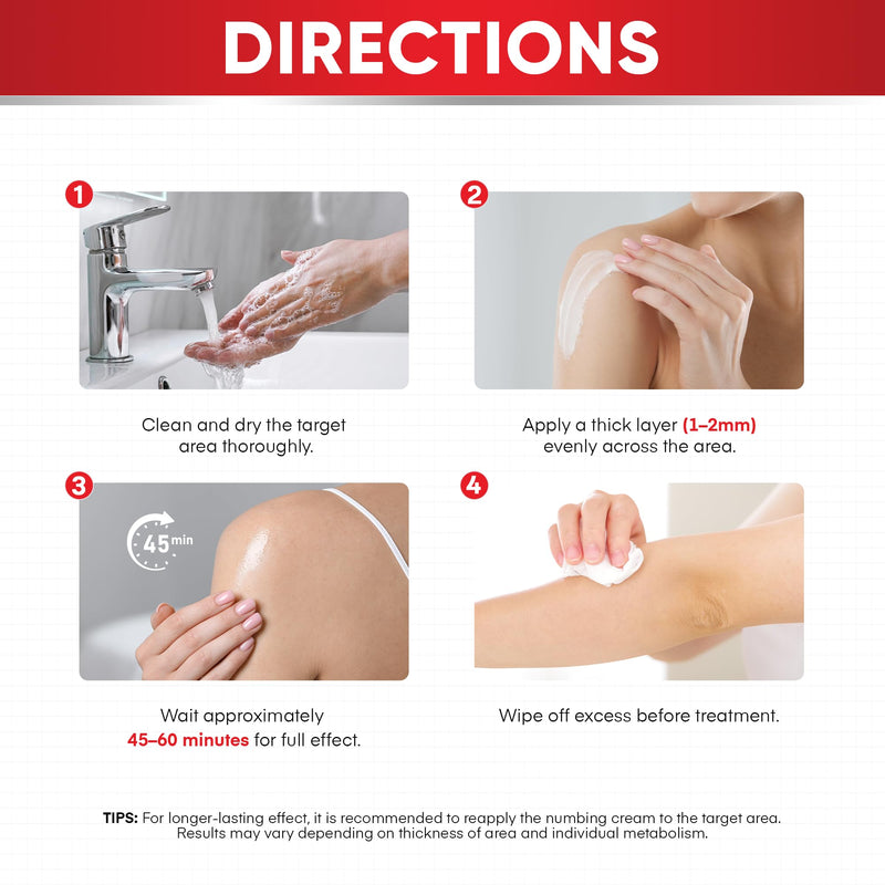 Treatonic 5% Lidocaine Numbing Cream: Lidocaine Cream Maximum Strength for Pain Relief, Itching, Burning, Soreness, Hemorrhoid Treatment - Fast Acting & Long Lasting Numbing Cream - 2.1 oz 1-Pack (5% Cream / 2.1 oz) - BeesActive Australia