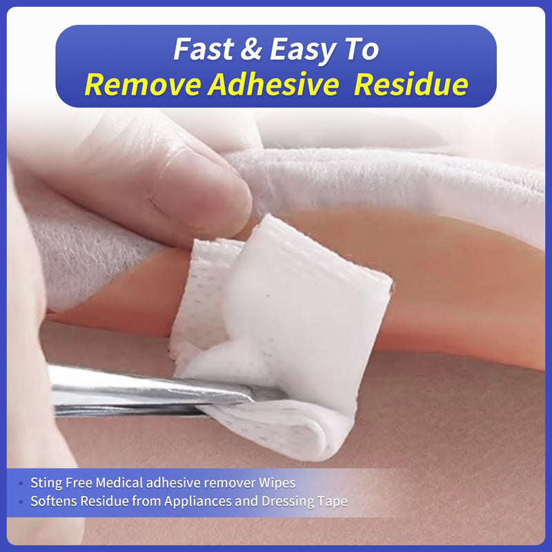 Adhesive Remover Wipes - Skin Adhesive Remover for Sensitive Skin,Medical Adhesive Remover for Bandage,Tape,Dressings,and Ostomy Residue,Sting-Free & Gentle 1 Count (Pack of 40) - BeesActive Australia