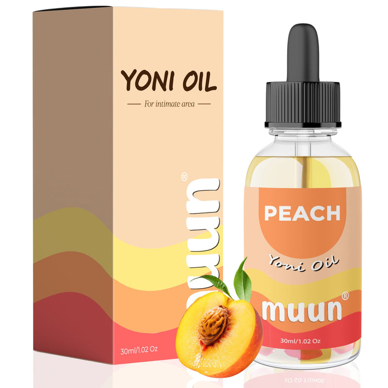 Muun Yoni Oil - Vaginal dryness Odor Eliminator and Soothes - Moisturizer Wetness Hygiene Intimate Deodorant for Women Herbal Blend Feminine Oil (Peach) Peach - BeesActive Australia