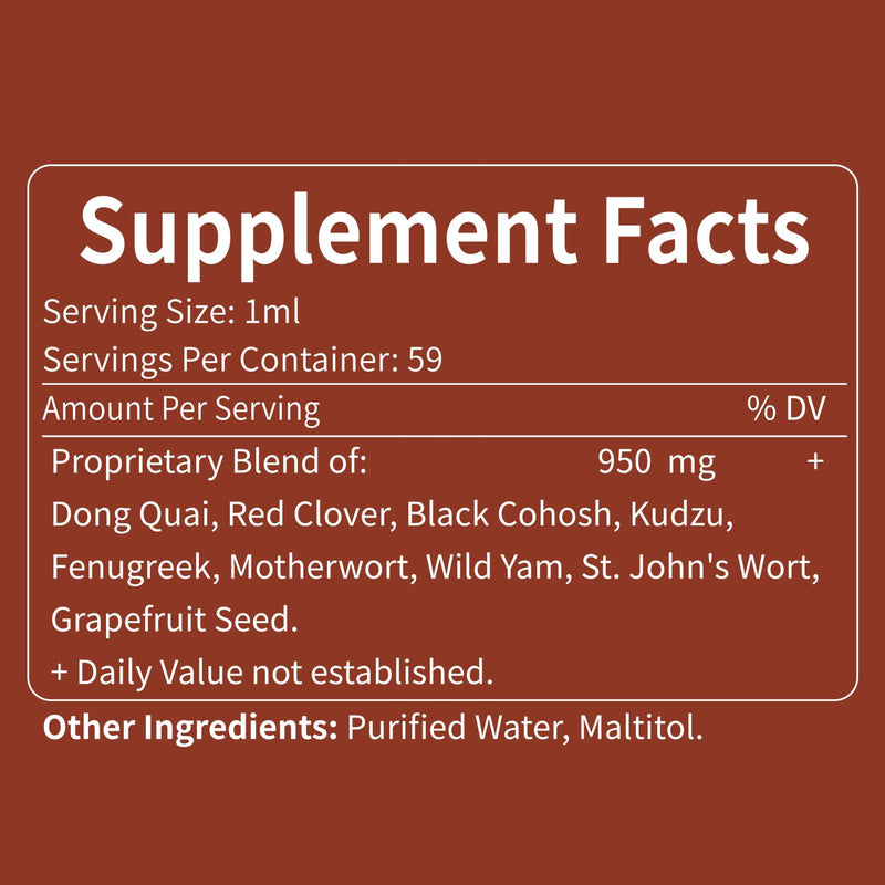 Dong Quai Liquid Supplement for Women, Angelica Sinensis Root Extract Tincture Support Menopause & PMS Relief, Hot Flashes, Herbal Blend Drops with Red Clover Fenugreek. 2oz Original 2 Fl Oz (Pack of 1) - BeesActive Australia