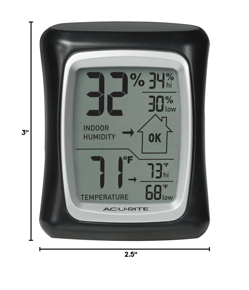 AcuRite Indoor Digital Thermometer & Hygrometer with Temperature and Humidity Gauge (00325) - BeesActive Australia