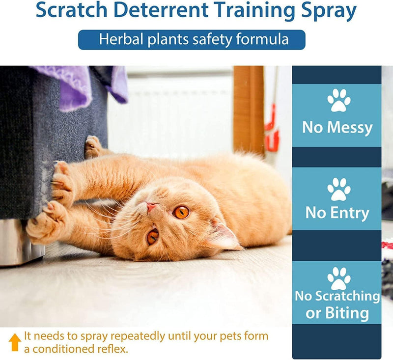 150ML Cat Deterrent Spray, Cat Repellent Spray for Furniture, Effective Cat Deterrent Indoor & Outdoor for Pet Behavior Training, Prevent Cats Scratching Plants & Furniture (Cat Deterrent Spray A) Cat Deterrent Spray A - BeesActive Australia