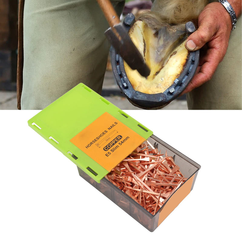 Horseshoe Nails, Heavy Duty Horseshoe Nails Copper Plated 250 Pieces for Shoeing (E5slim) - BeesActive Australia