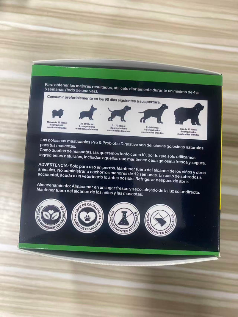 Probiotics for Dogs, Probiotics and Digestive Enzymes Chews for dogs, Canine Supplements for Digestive and Immunity Support, Gut Flora Balance, Improve Digestion & Immunity,120 Chews Duck 2.5 g (Pack of 120)