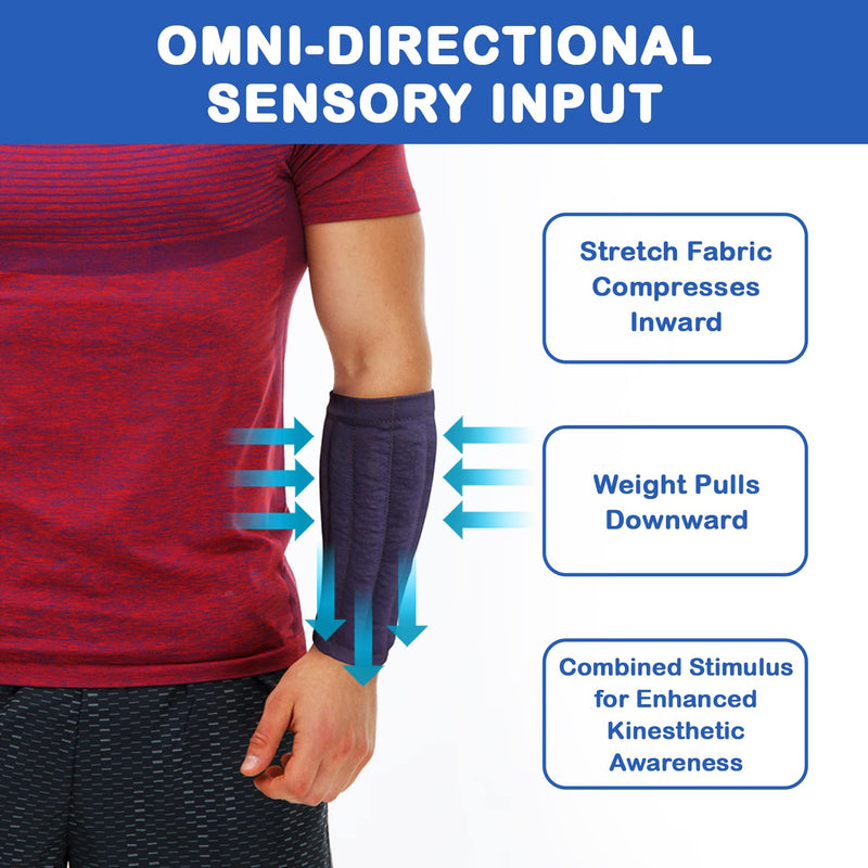 Weighted Forearm Compression Sleeve ‚Äì Proprioceptive Arm Weight for Tremor Control, Strength/Movement Assistance Arm Weight LRG