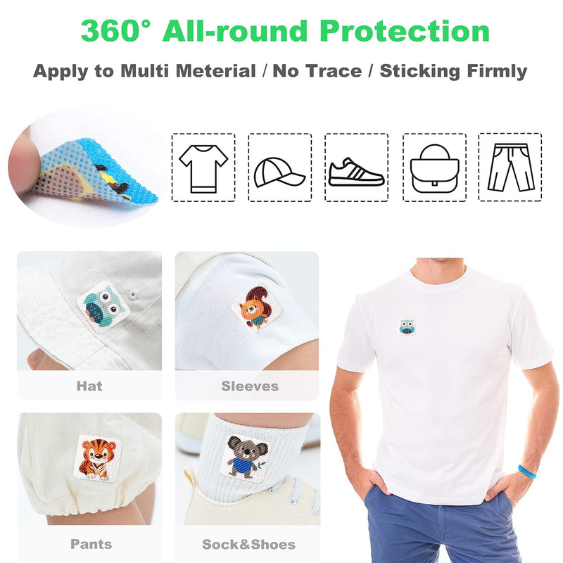 240 Pack Mosquito Repellent Stickers for Kids Adult Outdoor Indoor Travel, Natural Plant Based Ingredients Mosquito Patches Stickers with 4 Pack Mosquito Bracelets - BeesActive Australia