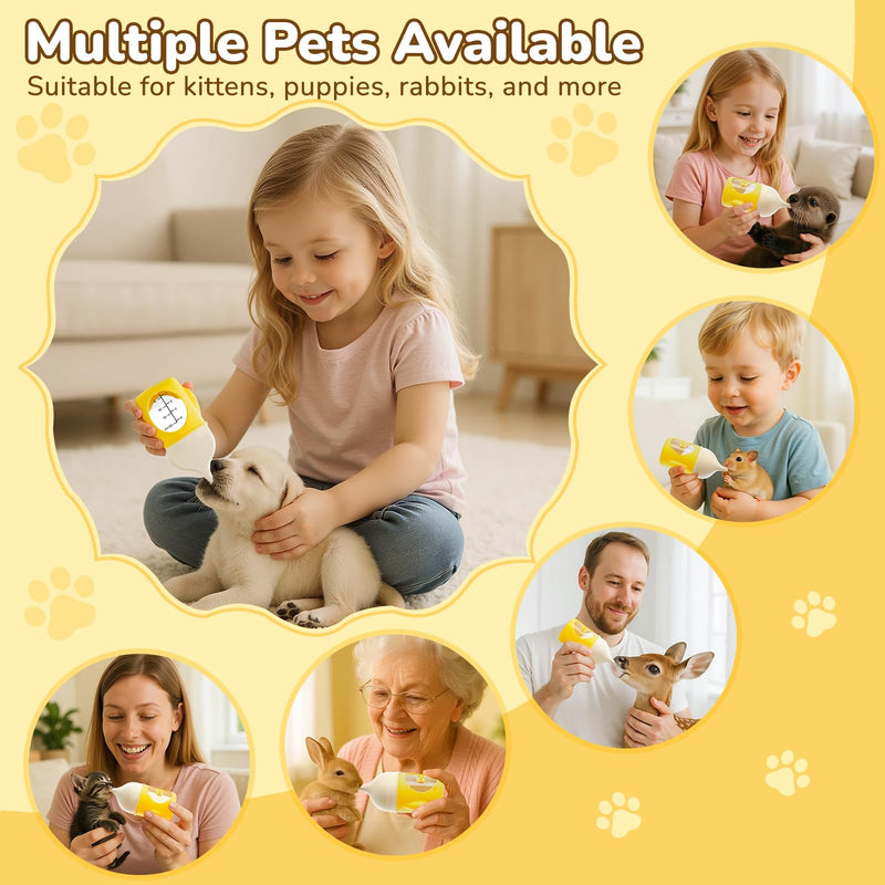 Silicone Nursing Bottle for Kittens – 20ml Soft Feeding Bottle for Newborn Pets – Easy-Grip, Anti-Leak Design – Ideal for Puppies, Rabbits, and Small Animals – BPA-Free, Easy to Clean