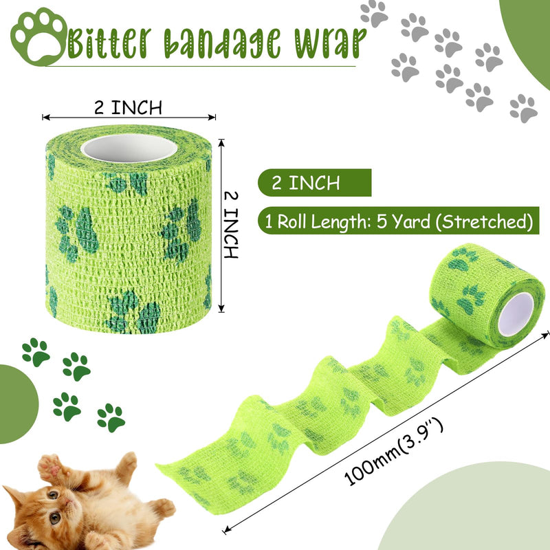 6 Rolls No Chew Bandage for Dogs Bitter Bandage Wrap for Dogs Wound Wrap, 2 Inches x 5 yd - BeesActive Australia
