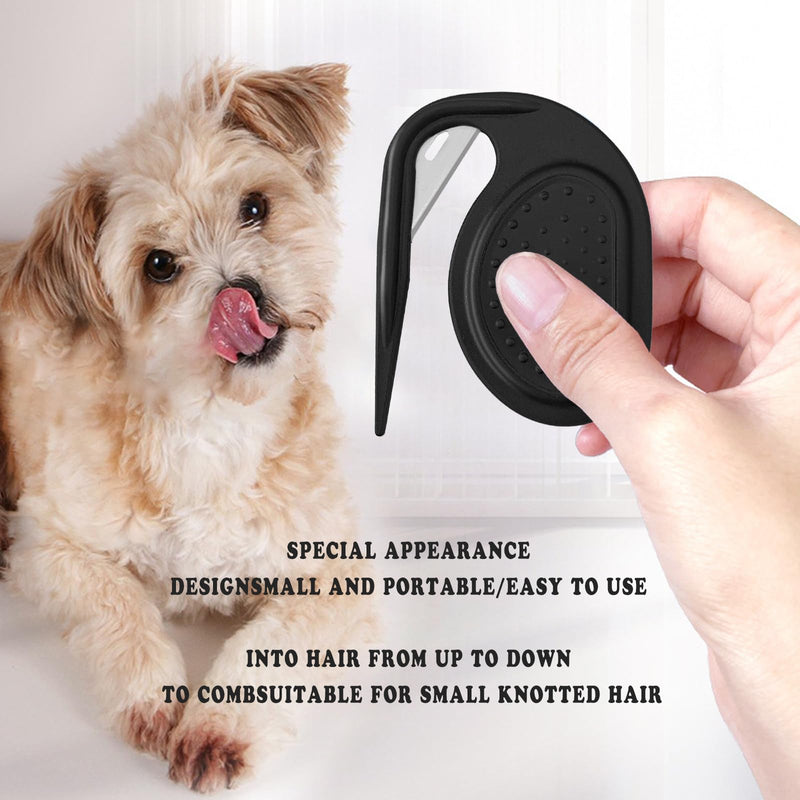 Pack of 2 knot comb hair removal tool, pet knotting comb, detangling knife cat with steel blade, grooming cat, for removing matted and loose hair - BeesActive Australia