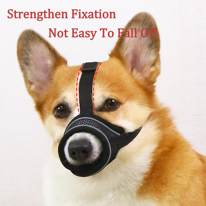 JSTHHTT 2 pieces muzzle for dogs, dog muzzle, adjustable loop, soft muzzle for medium dogs, prevents biting, chewing and barking, for small, medium dogs - BeesActive Australia