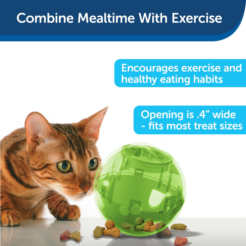 PetSafe Slimcat Feeder Ball - Interactive Game for Your Cat - Fill with Food and Treats - Green - BeesActive Australia