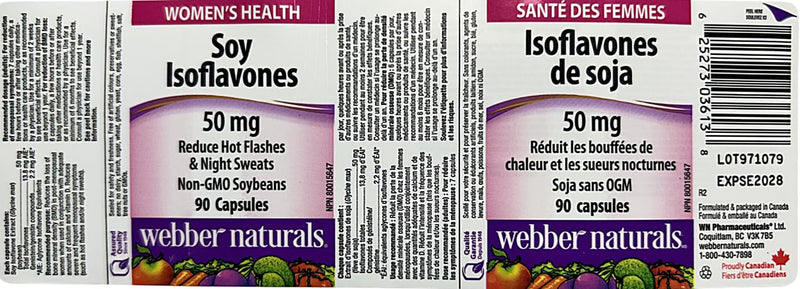 Webber Naturals Soy Isoflavones 50mg 90 Capsules