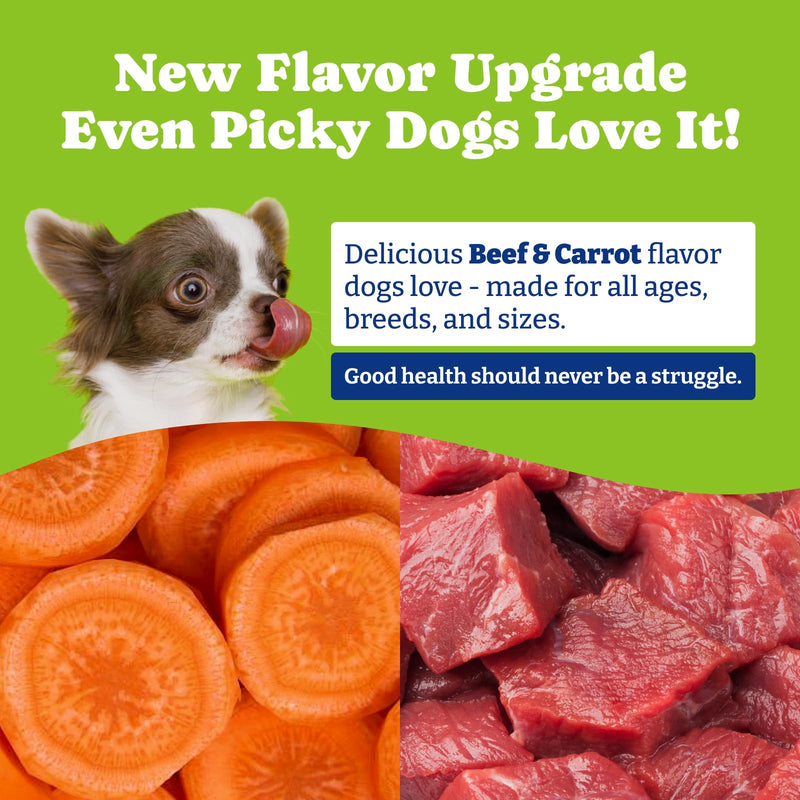 Flea & Tick Prevention for Dogs Chewables, Natural Dog Flea and Tick Control Treatment, Oral Flea Pills, Dogs Supplement, Natural Shield 5-in-1 Protection, Beef & Carrot Flavor, 180 Soft Chews Beef & Carrot-180-Blue