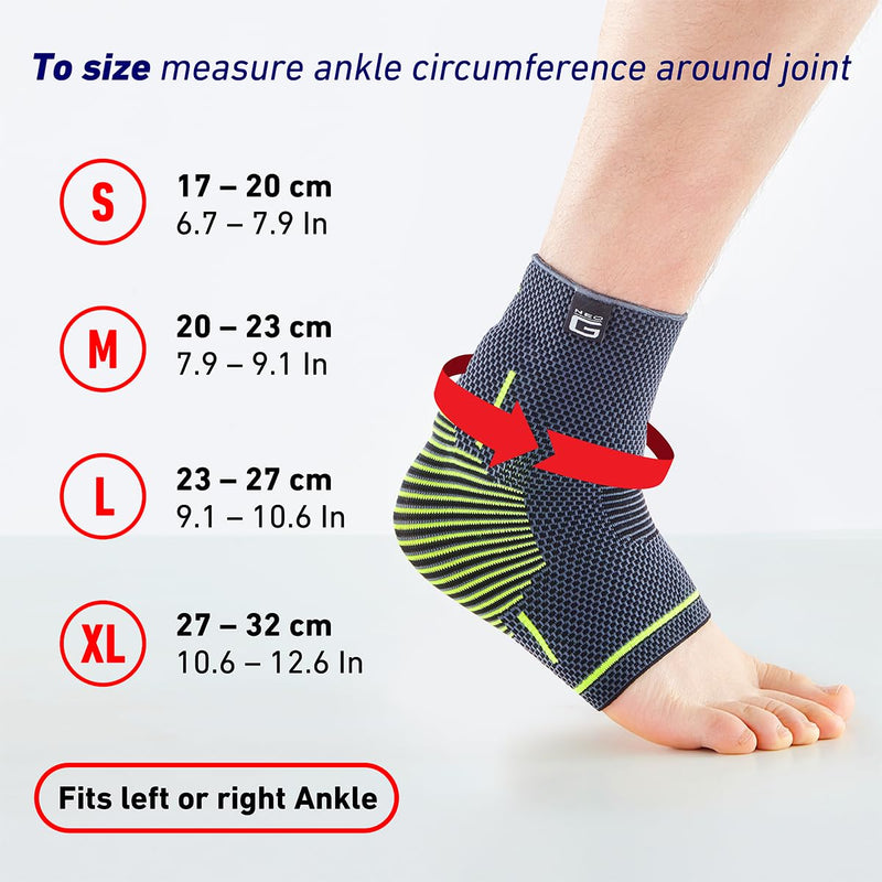 Neo-G Achilles Tendon Support With Silicone Tendon Cushion - Achilles Tendonitis Brace Ankle Support For Men And Women – Targeted Ankle Compression Sleeve - Breathable - Active Plus (Medium) Medium