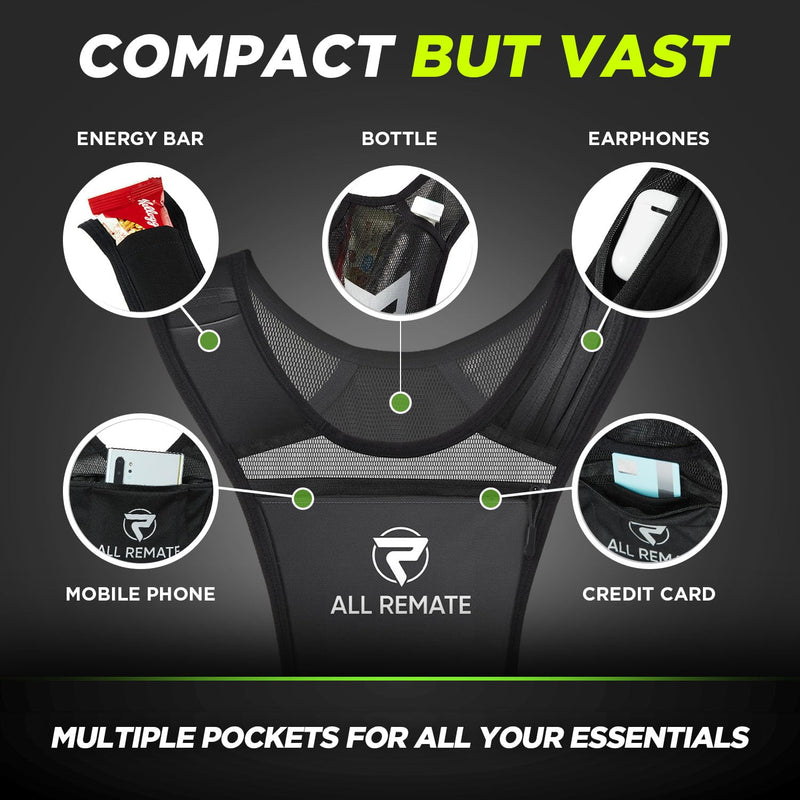 Lightweight Slim Pullover Running Vest with 5 pockets – Simple, Seamless Fit, Breathable Reflective Jogging Gear - BeesActive Australia