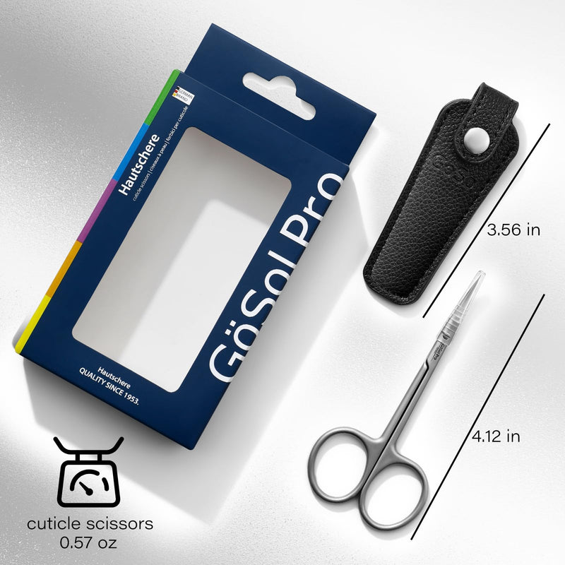 Cuticle Scissors Russian-Style Ultra Fine Curved Professional Cuticle Scissors 420 Stainless Steel, Precision Pointed Tip Grooming Scissors for Dead Skin; Eyebrow; Eyelash, Includes Leather Case - BeesActive Australia