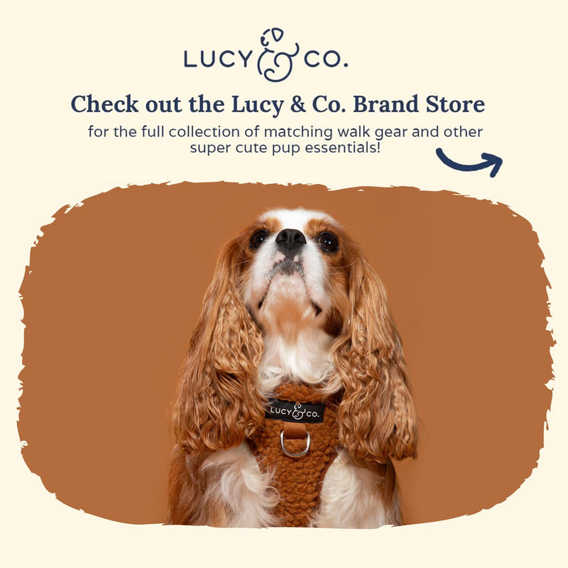 Lucy & Co. Cute No-Pull Cinnamon Teddy Harness - Stop Pulling & Walk Easy - Harness Available in XS-XL for Small, Medium, and Large Dogs - Teddy Brown (Medium) - BeesActive Australia