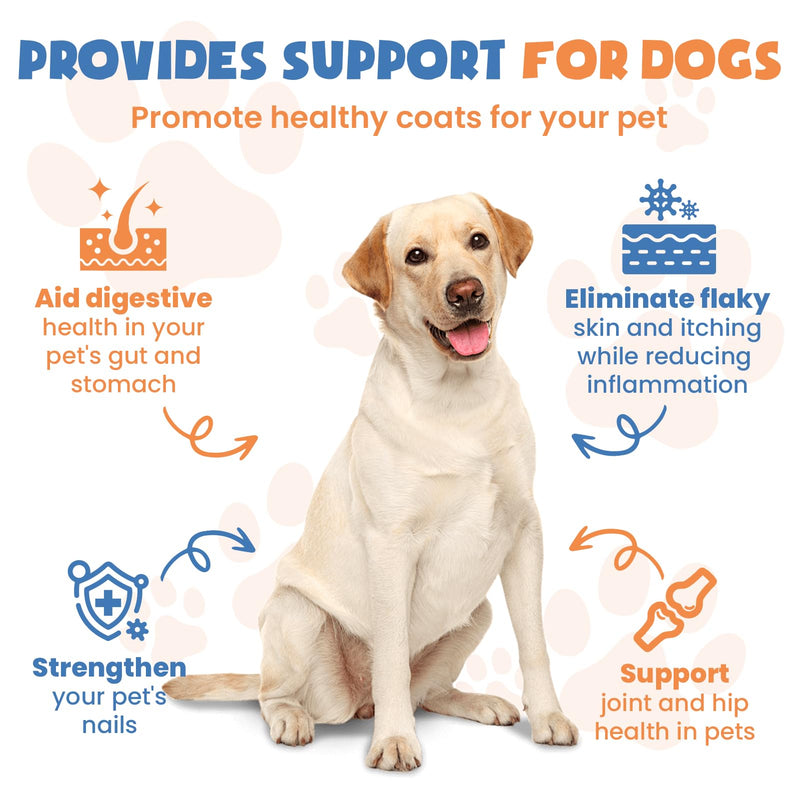 Collagen for Dogs,4.22oz (120ml) Liquid Collagen for Dogs,Enhances Joint Support,Flexibility,Cartilage and Mobility,Relieves Itching in Allergic,Liquid Drops Suitable for Cats and No Side Effects 2 Pack