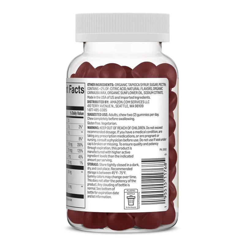 Amazon Basics Immune Plus Elderberry Gummy, 60 Count