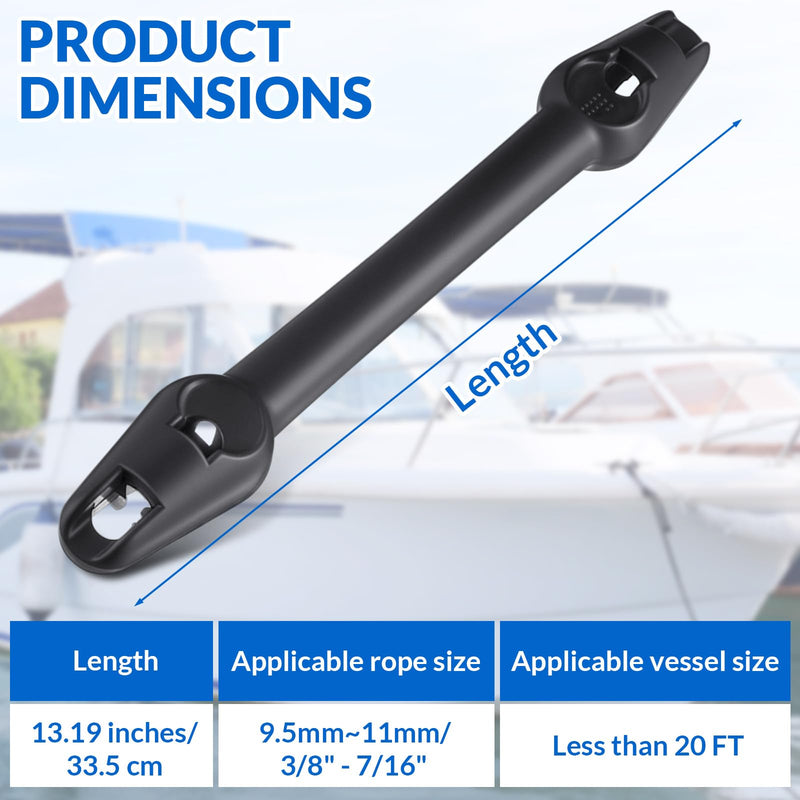 Hungdao 2 Pack Boat Mooring Snubber Dock Edge Dock Line for 3/8" - 7/16" (9.5-11mm)