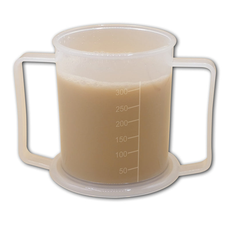 LIFE Healthcare Adult Drinking Cup for Elderly ‚Äì 300ml Non Spill Cups ‚Äì Dishwasher Safe Non-BPA Plastic Two Handled Cup for Elderly ‚Äì Plastic Beakers for Adults, Disability People
