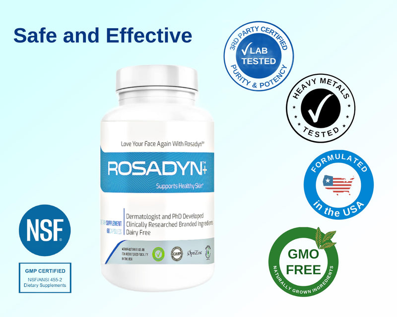 Rosacea Skin Care Supplement for Redness of Face, Eye and Nose | Targets the Root Cause of Symptoms