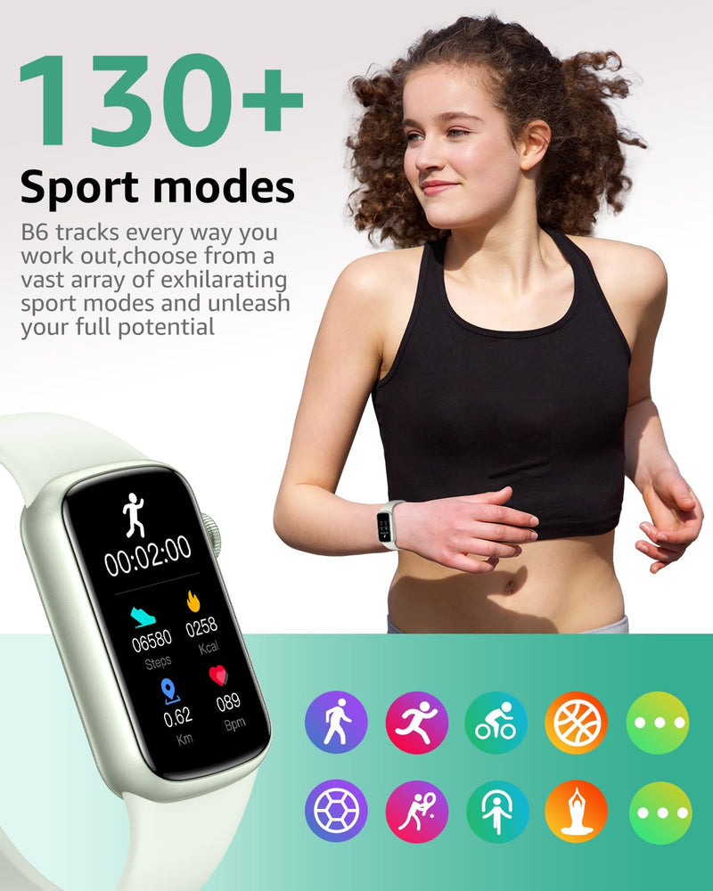 Fitness Tracker with Step Counter/Calories/Stopwatch, Activity Health Tracker with Blood Pressure Heart Rate Monitor, Sleep Tracker, 137+ Sport Modes, Pedometer Smart Watch, Gift for Women Men Green - BeesActive Australia