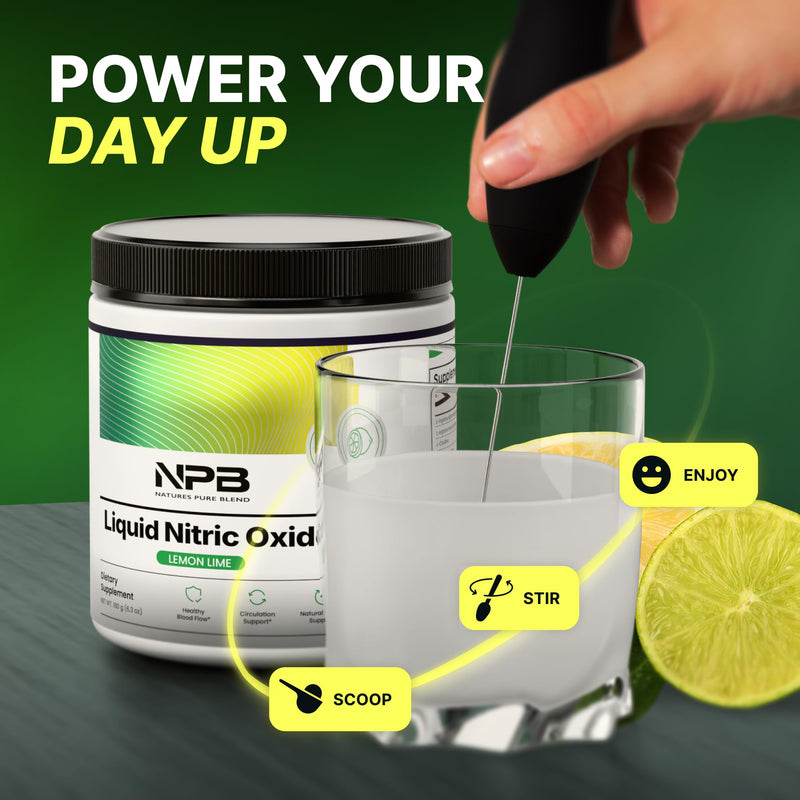 Nature's Pure Blend Liquid Nitric Oxide Supplements for Men ‚Äì L-Arginine Powder ‚Äì Nitric Oxide Booster & Circulation Supplement ‚Äì Blood Flow Support, L Arginine and L Citrulline ‚Äì 5000 MG Lemon Lime Nitric Oxide
