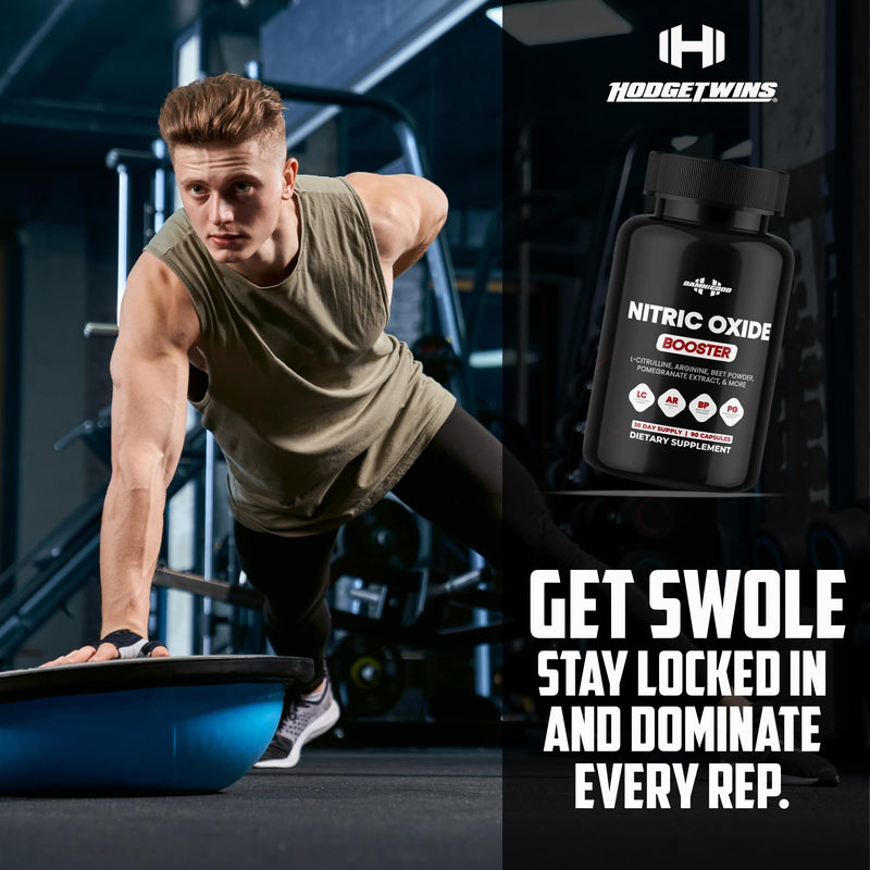 DAMN GOOD Hodge Twins Nitric Oxide, L-Arginine & L-Citrulline, 90 Ct | Nitric oxide booster with L-arginine & L-citrulline for workout performance, muscle pump & stamina support