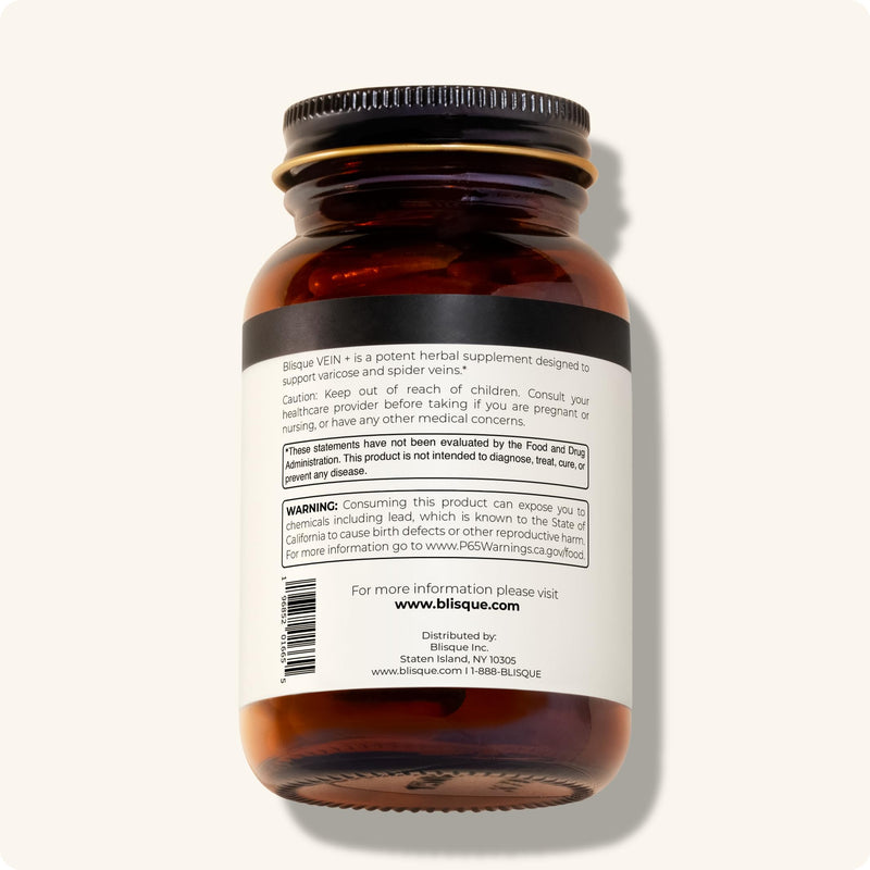 Blisque - Natural Leg Vein Support Supplement for Varicose and Spider Veins | Boosts Oxygen, Enhances Blood Flow and Circulation for Legs | Doctor-Approved | with Horse Chestnut | 90 Capsules - BeesActive Australia