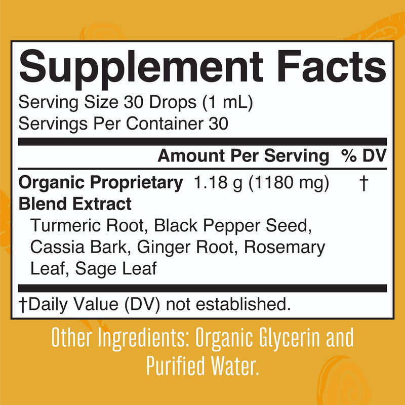 MaryRuth Organics USDA Organic Turmeric Gold Liquid Drops | Liquid Herbal Blend | Turmeric Curcumin, Black Pepper, Cassia Cinnamon Bark, Ginger Root | Immune Support | Non-GMO, Vegan, 1oz - BeesActive Australia