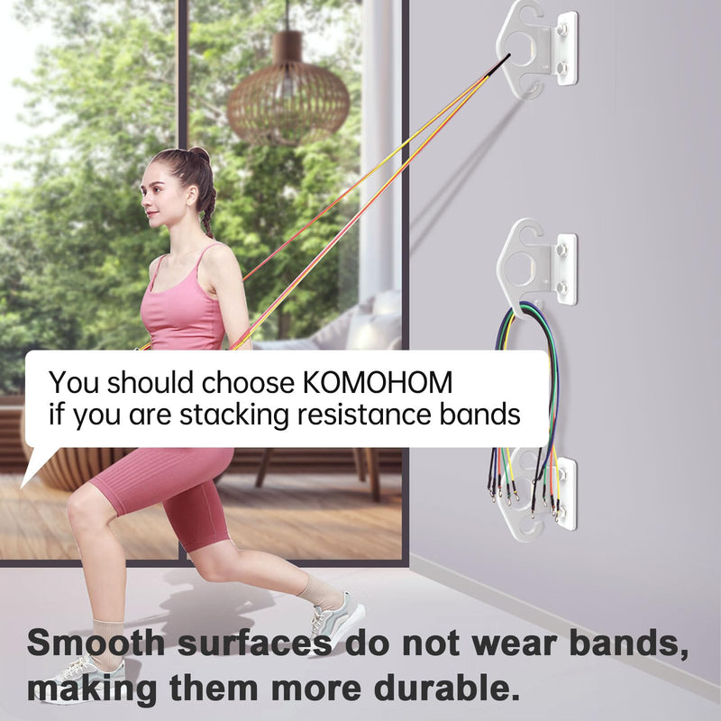 Resistance Band Wall Anchor Set，No Weld Wall Mount for Exercise Bands & Suspension Straps Resistance Band Wall Mount System Compact Strength Training Kit for Home Gym Workouts & Physical Therapy Whiite（3pcs）