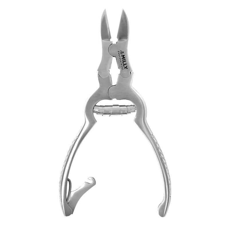 High Carbon Steel Professional Nail Clippers for Seniors & Podiatrist Toenail Clippers | Hammer Forged to Trim Thick or Hard Toenails | Heavy Duty Toenail Clippers for Thick Toenails (Silver) Silver