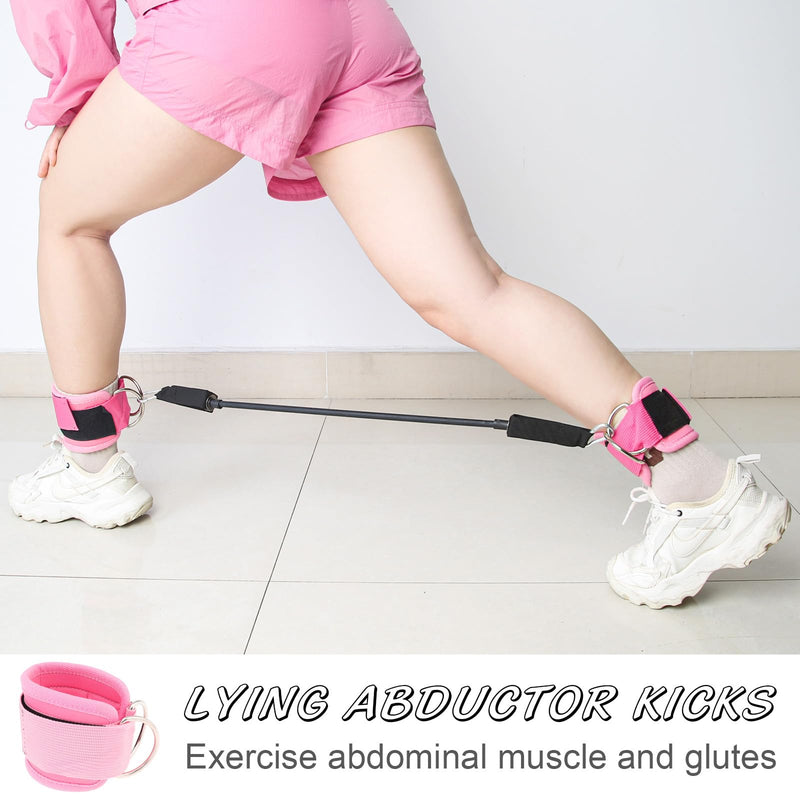 Ankle Resistance Bands with Cuffs, Ankle Bands for Working Out, Ankle Resistance Band, 5 Resistance Levels Glutes Workout Equipment, Butt Exercise Equipment for Women Legs and Glutes