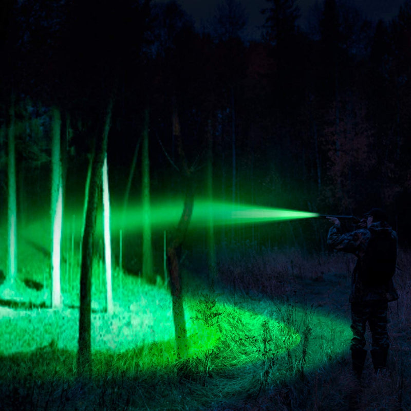 Rechargeable Headlamp with Green Light,Super Bright LED Headlamps Green Hunting Headlight Waterproof Hard Hat Head Lamp Flashlight for Adult Coyote Hog Hunting, Fishing, Hiking and Camping