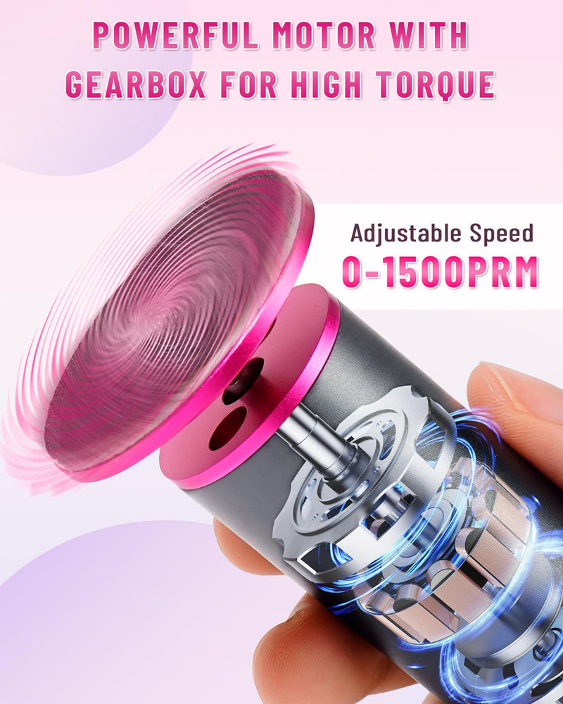 DERMAWAVE Electric Callus Remover for Feet with 60 Sandpaper Discs, Adjustable Speed Professional Foot File Electric Heel Grinder Sander Pedicure Tool for Men & Women Rose Pink - BeesActive Australia