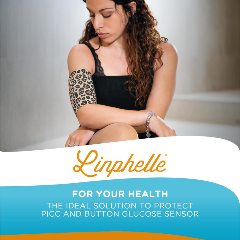 Coverpicc - Upper Arm Cover for Picc Line, Soft Microfiber Arm Sleeve, Ideal for Picc Line, Glucose Sensor Small Leopard - BeesActive Australia