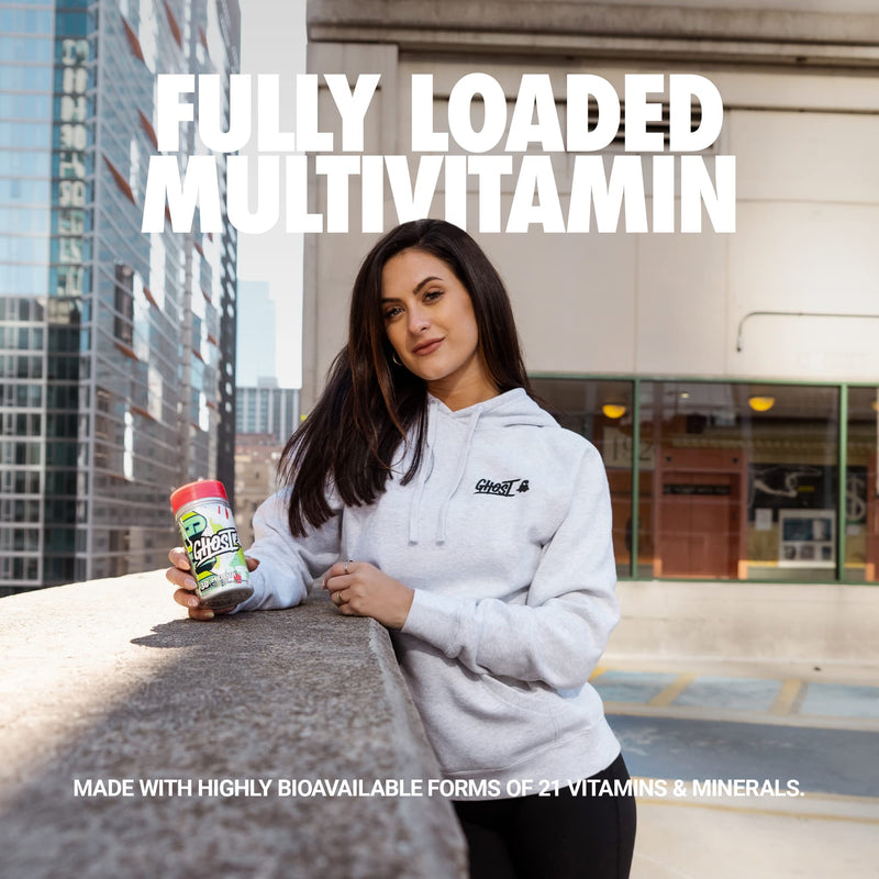 GHOST Multi Multivitamin for Men & Women, 90 Capsules - Vegan, Gluten-Free | Loaded with 21 Vitamins, Minerals & Key Nutrients - Vitamin A, Vitamin C, Vitamin D, Vitamin E & Zinc - Soy-Free & Sugar-Free