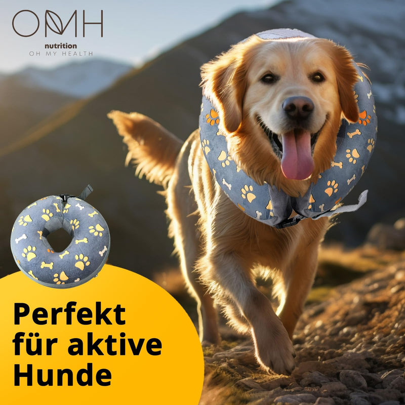 Neck collar for dogs and cats inflatable leak protection neck collar dog collar soft surgical collar M OMH_Dog collar_M - BeesActive Australia