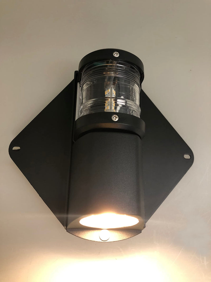 Pactrade Marine Waterproof LED Combo Masthead And Deck Light Vertical Mount For Sailboat Boats Up To 12M, G4 Type Bulb and LED Type - BeesActive Australia