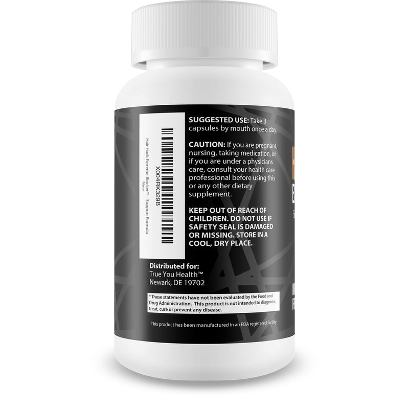 Hair Hack Extreme Blocker - Our Best Hair Growth Supplement - Natural Hair Regrowth Hair Vitamins for Thicker Hair Growth - Vitamin B7 Biotin and Folic Acid - Vitamin D3 Hair Growth Vitamins