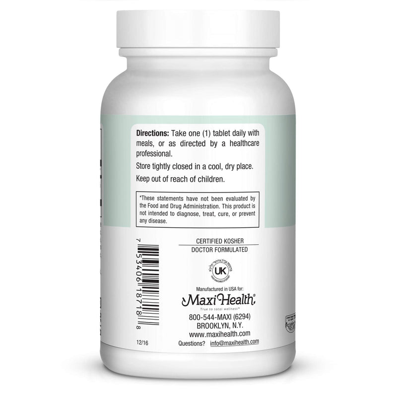 Maxi Health Vitamin D3 1000 IU Dietary Supplement - Easy to Swallow - Odorless & Tasteless - Supports Calcium Absorption, Immune Health and Bone Health in Adult Women & Men - 180 Tablets | Kosher | Vitamin D Immune Support Supplement | Calcium Absorpti...