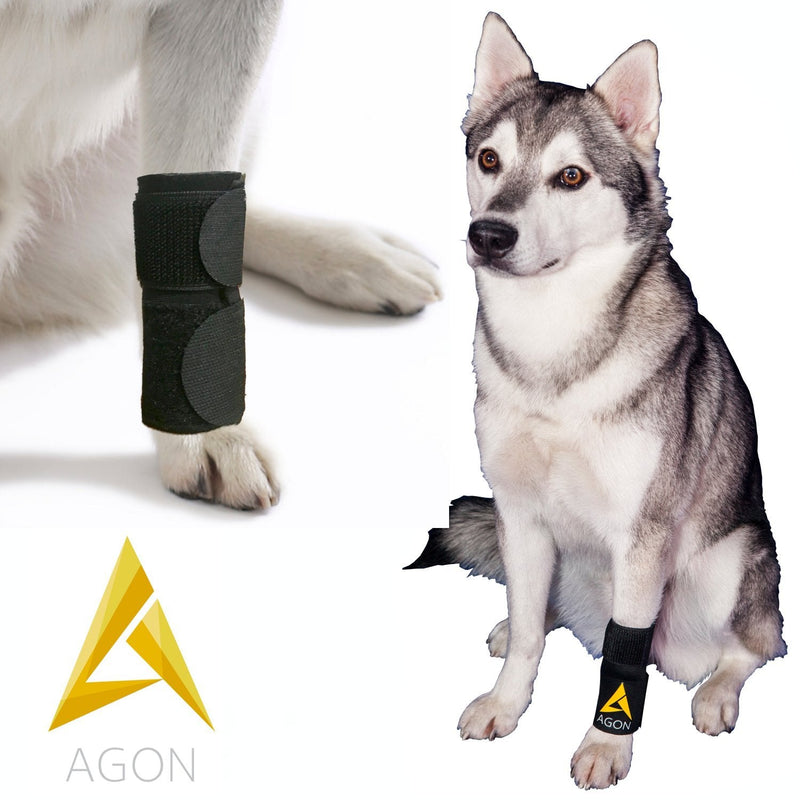 AGON® Dog Canine Front Leg Brace Paw Compression Wraps with Protects Wounds Brace Heals and Prevents Injuries and Sprains Helps with Loss of Stability Caused by Arthritis (XXS/XS) XXS/XS