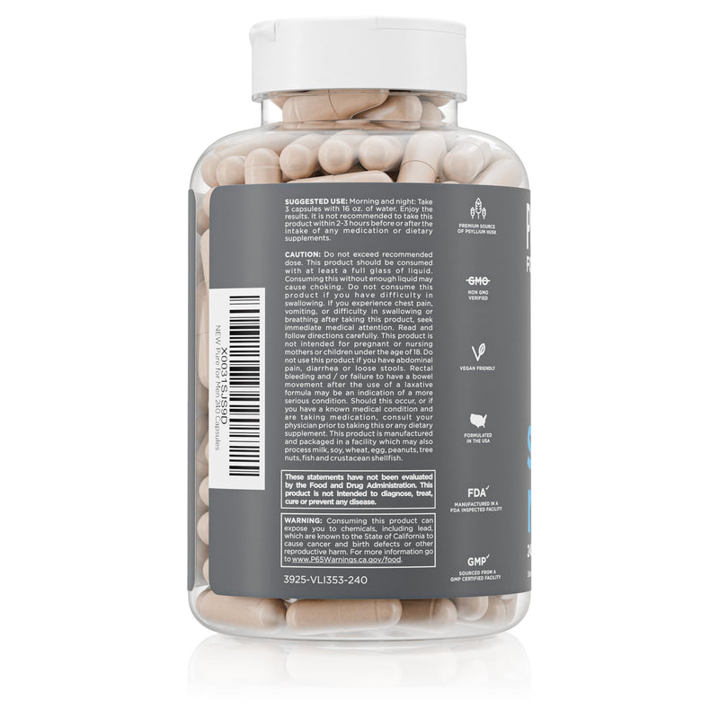 Pure for Men Stay Ready Fiber Supplement Psyllium Husk (240 Vegan Capsules) | Daily Fiber Pills for Men, Psyllium Husk, Aloe Vera, Chia & Flax, Digestive Regularity, Gut Health & Bloating Relief, Vegan 240 Count (Pack of 1)